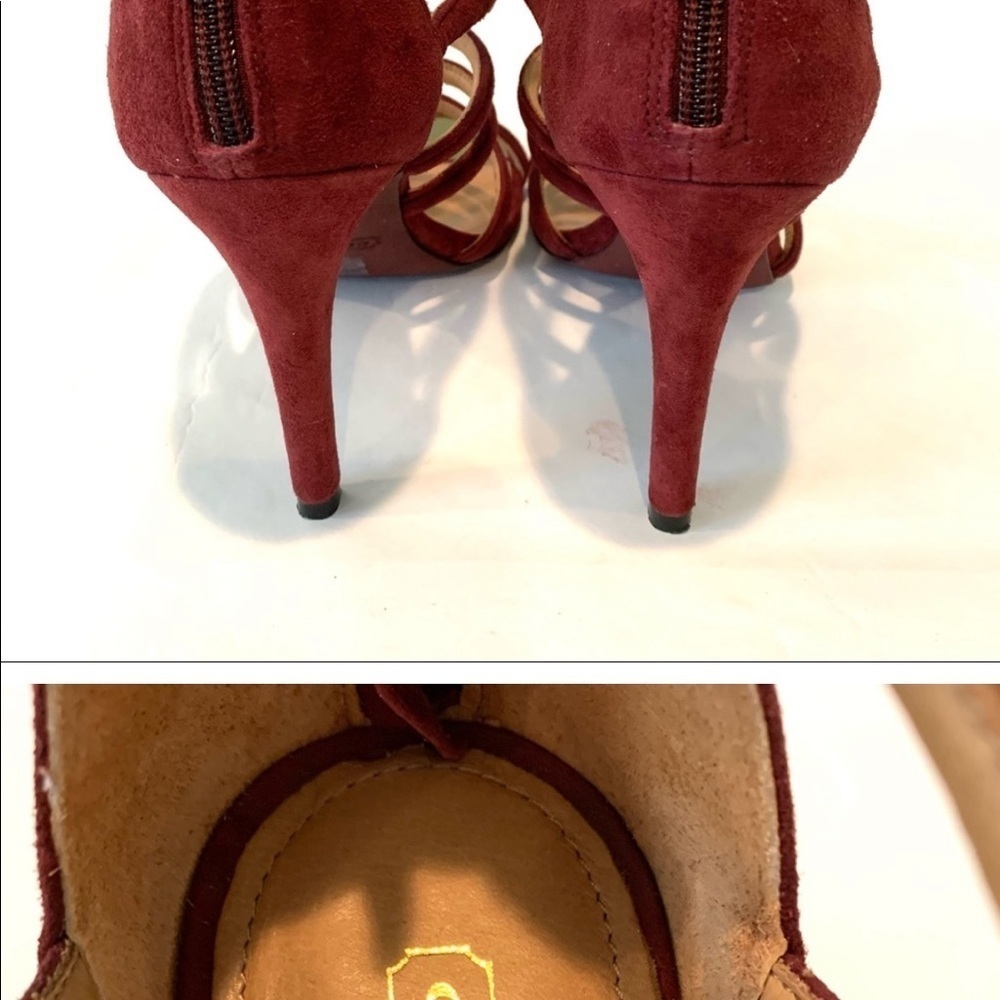 Coach "Lavania" Genuine Suede Cage Heels - Picture 5 of 9
